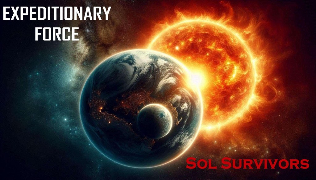 Poster (conjunction of Moon, Earth, Sun) Expeditionary Force - Sol Survivors
